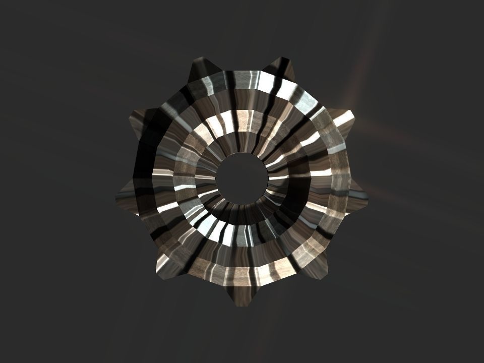 Gears collection metal gear Low-poly 3D model_42