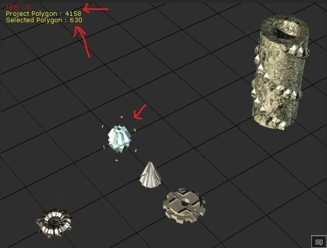 Gears collection metal gear Low-poly 3D model_27