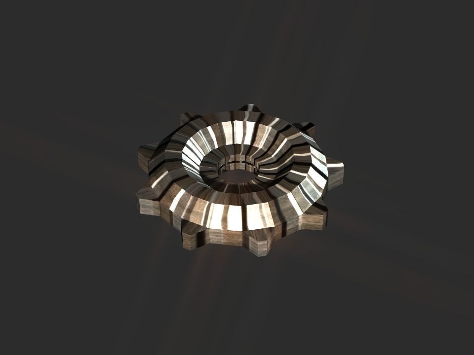 Gears collection metal gear Low-poly 3D model_41