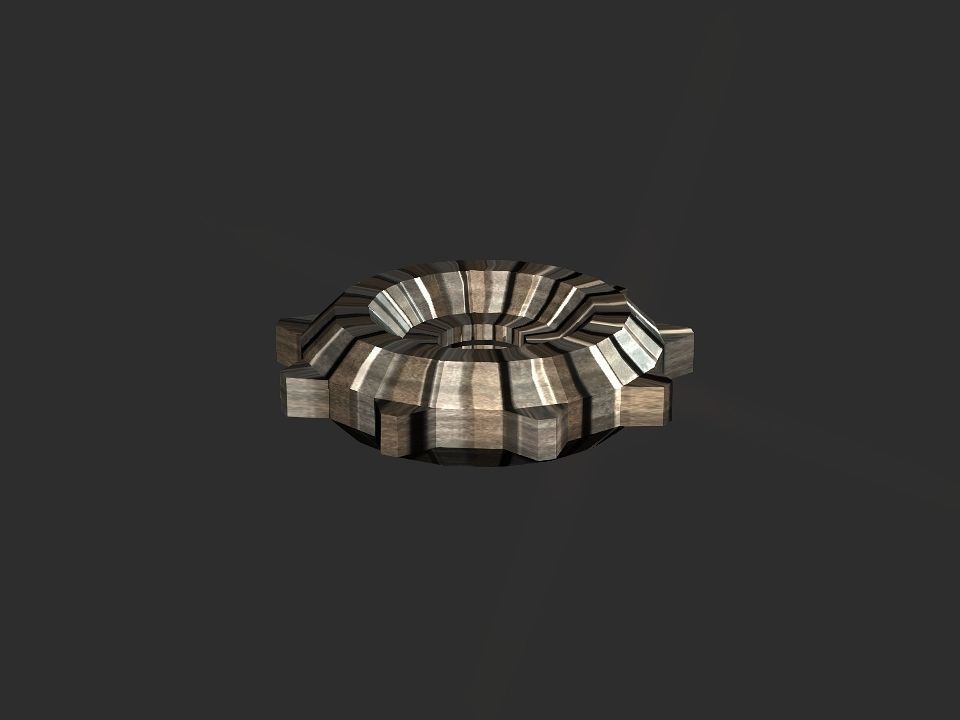 Gears collection metal gear Low-poly 3D model_40