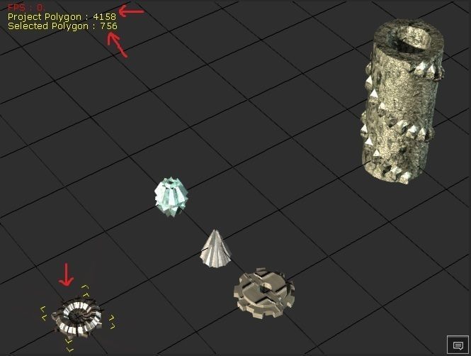 Gears collection metal gear Low-poly 3D model_30