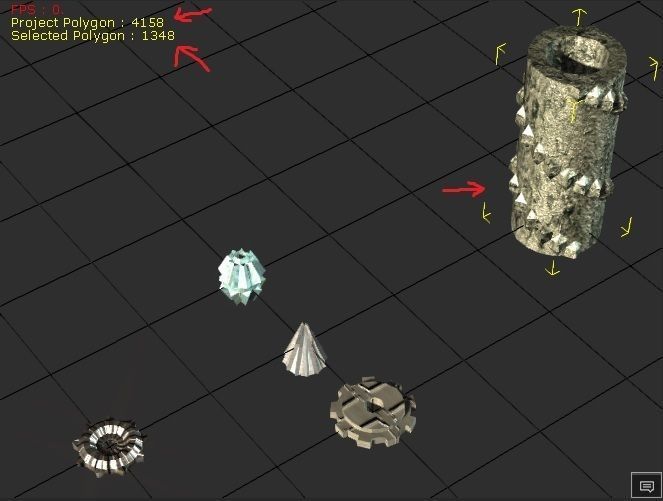 Gears collection metal gear Low-poly 3D model_26