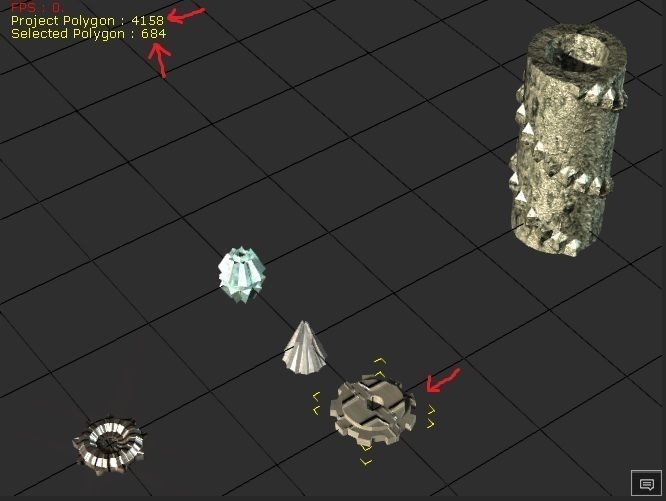 Gears collection metal gear Low-poly 3D model_29