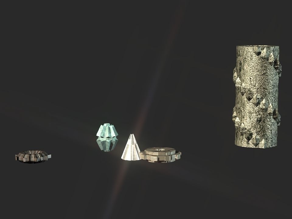 Gears collection metal gear Low-poly 3D model_53