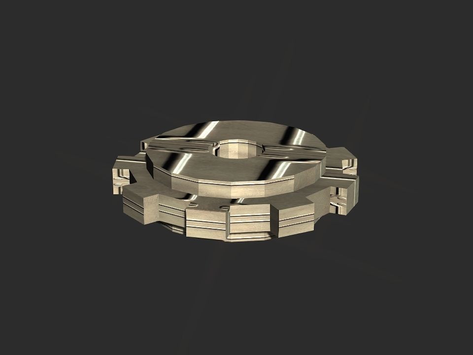 Gears collection metal gear Low-poly 3D model_38