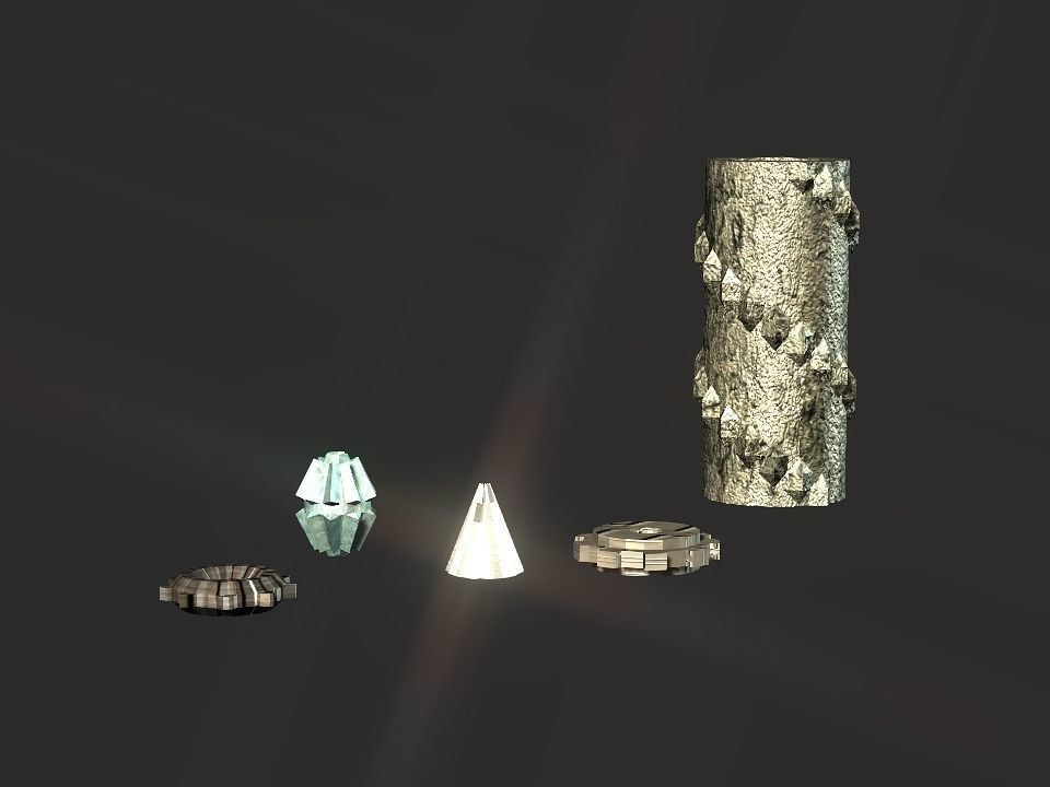 Gears collection metal gear Low-poly 3D model_24