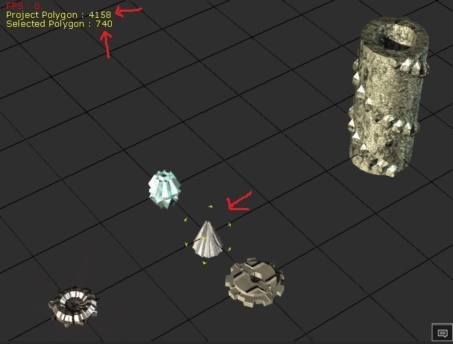 Gears collection metal gear Low-poly 3D model_28