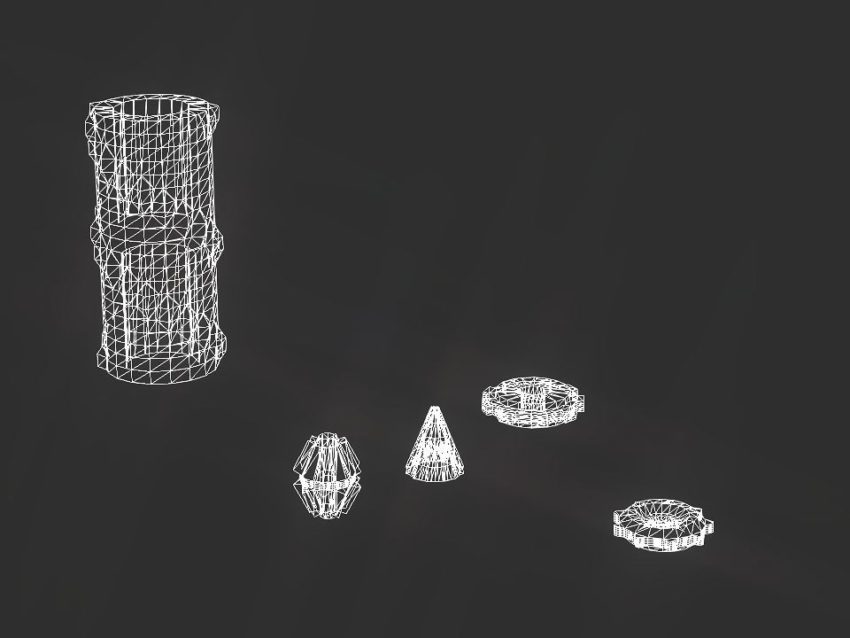 Gears collection metal gear Low-poly 3D model_16