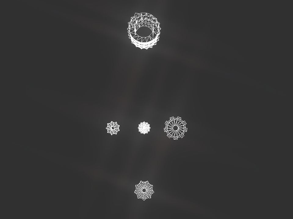 Gears collection metal gear Low-poly 3D model_11