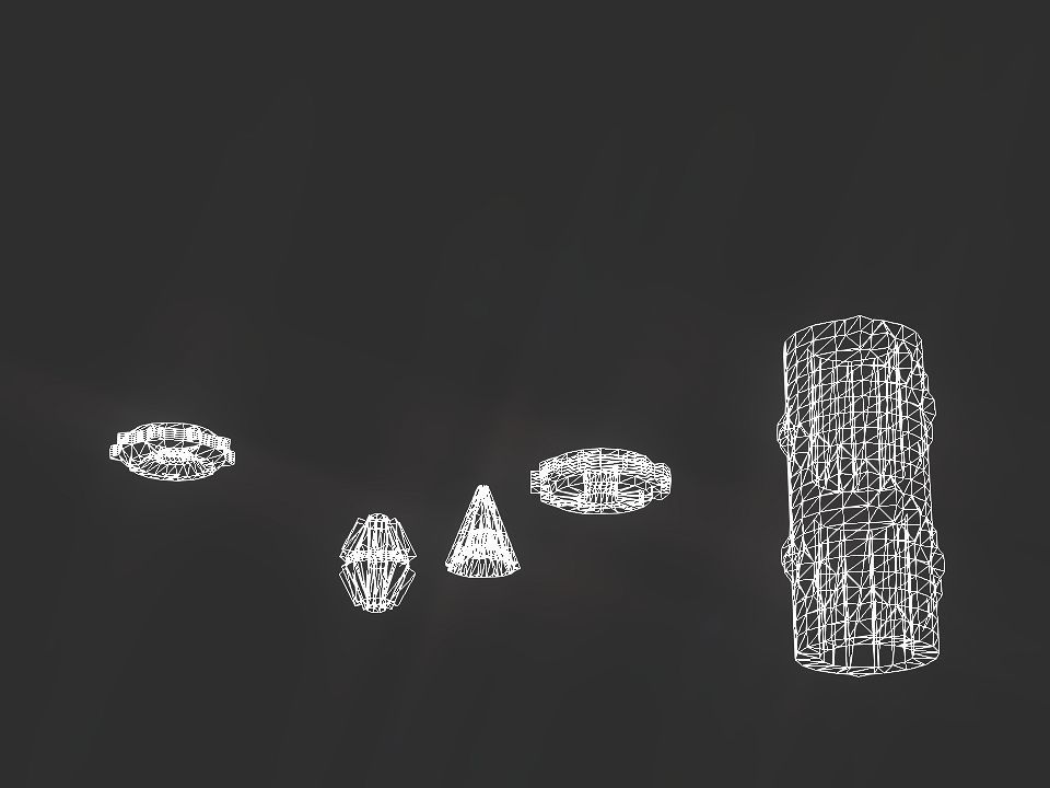 Gears collection metal gear Low-poly 3D model_22