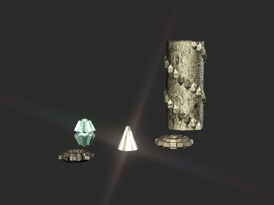 Gears collection metal gear Low-poly 3D model_13