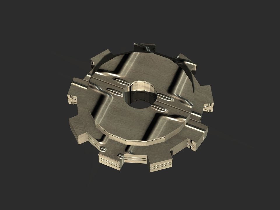Gears collection metal gear Low-poly 3D model_39