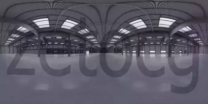 HDRI - Factory Hall Interior 7