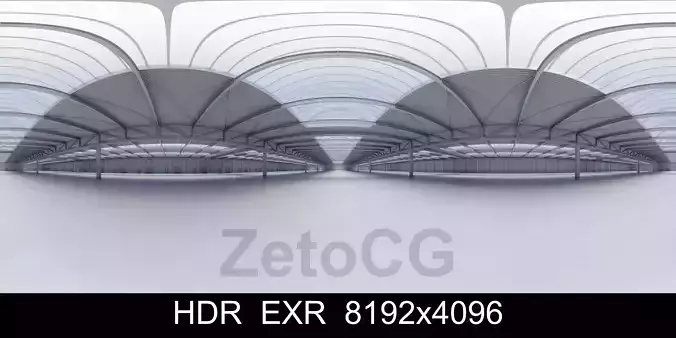 HDRI - Industrial Building Interior 1 - 8192x4096