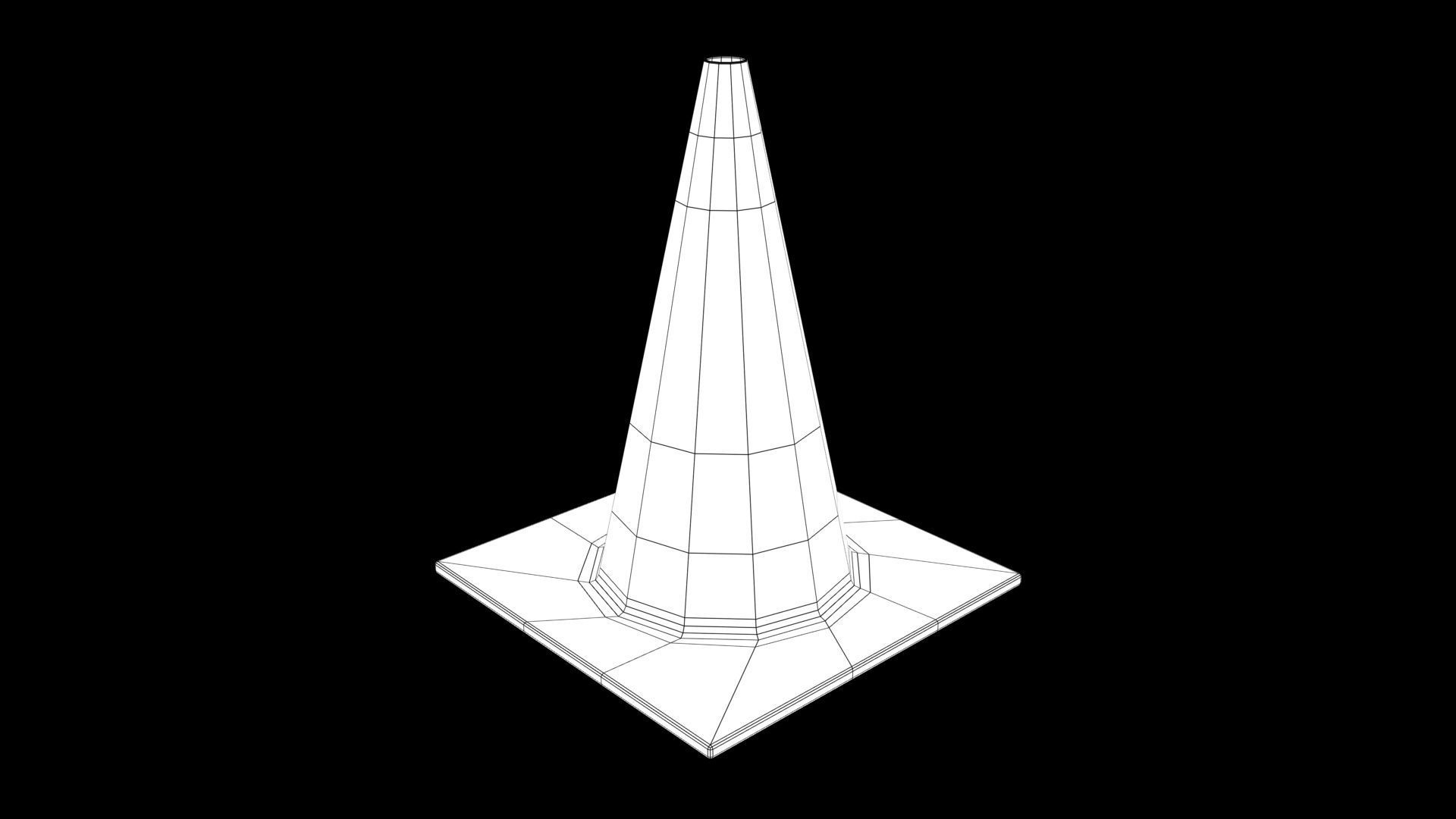 Dirty Traffic Cone 3D model_1