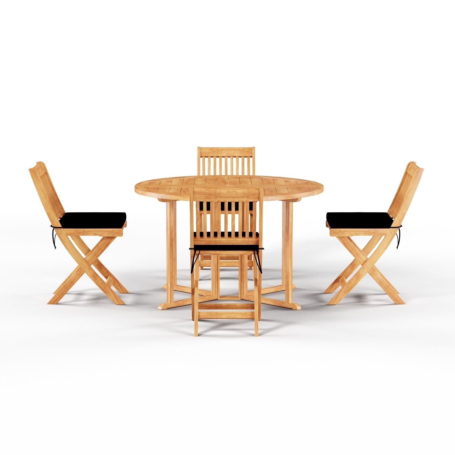 Havenside Home Nahant Cinnamon Outdoor Dinner Set Low-poly 3D model_1