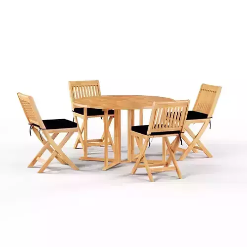 Havenside Home Nahant Cinnamon Outdoor Dinner Set Low-poly 3D model