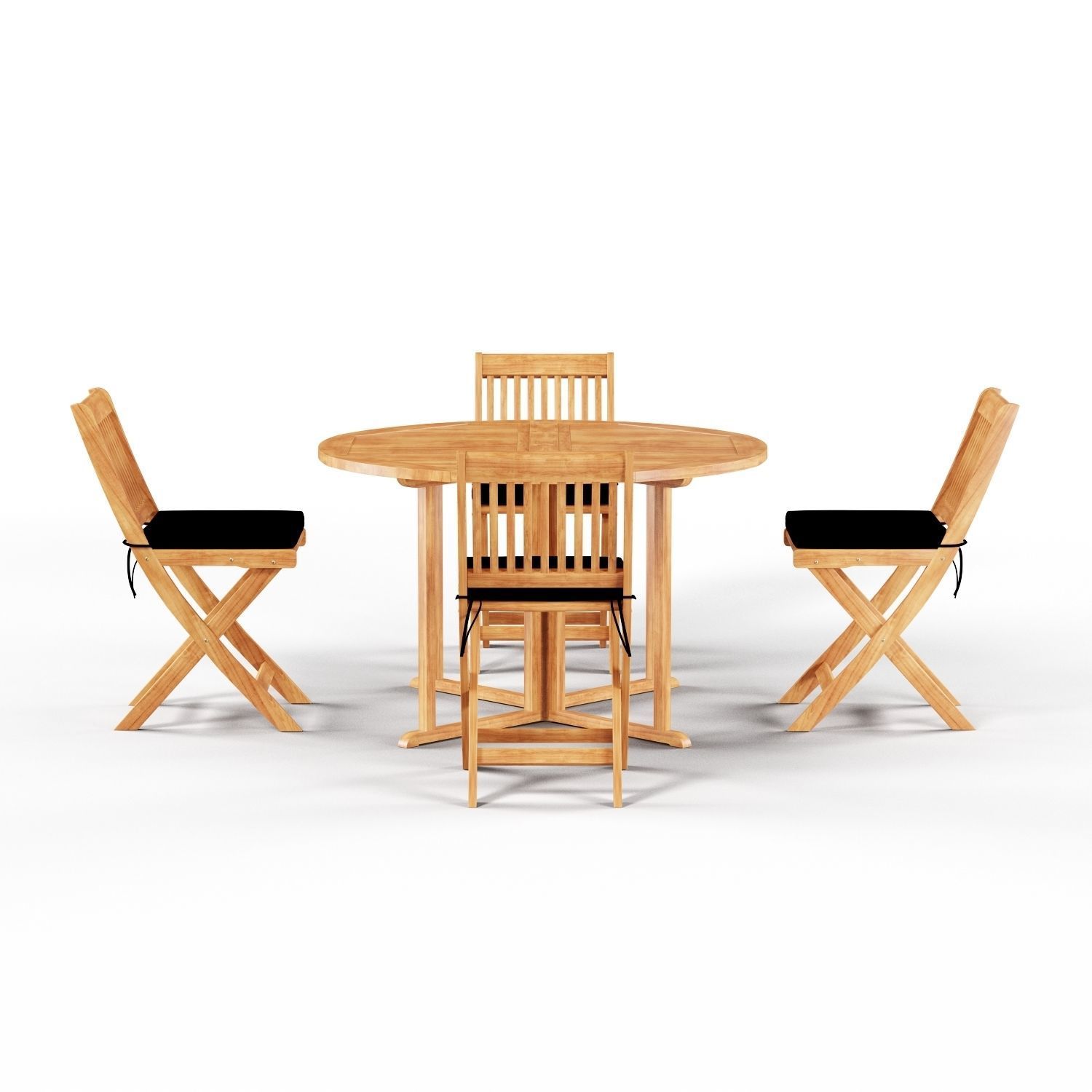 Havenside Home Nahant Cinnamon Outdoor Dinner Set Low-poly 3D model_2