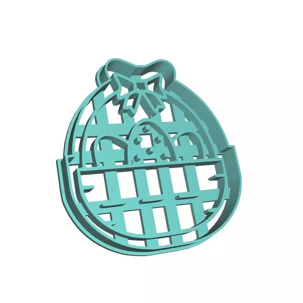 Easter Egg Bascket Cookie Cutter 3D print model_0