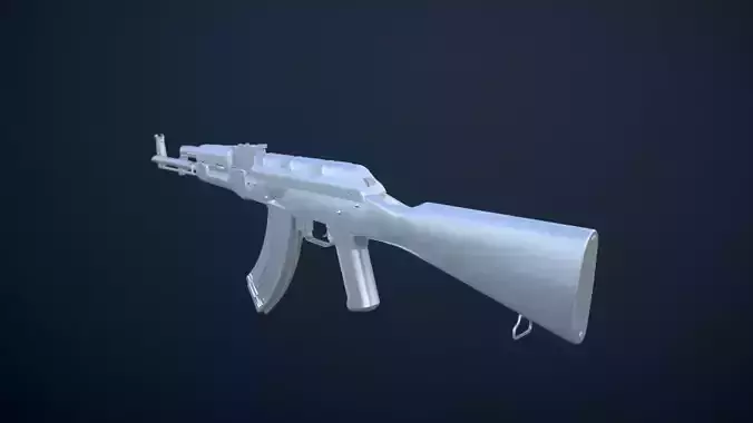 AK Assault Rifle - Low-poly Game Ready