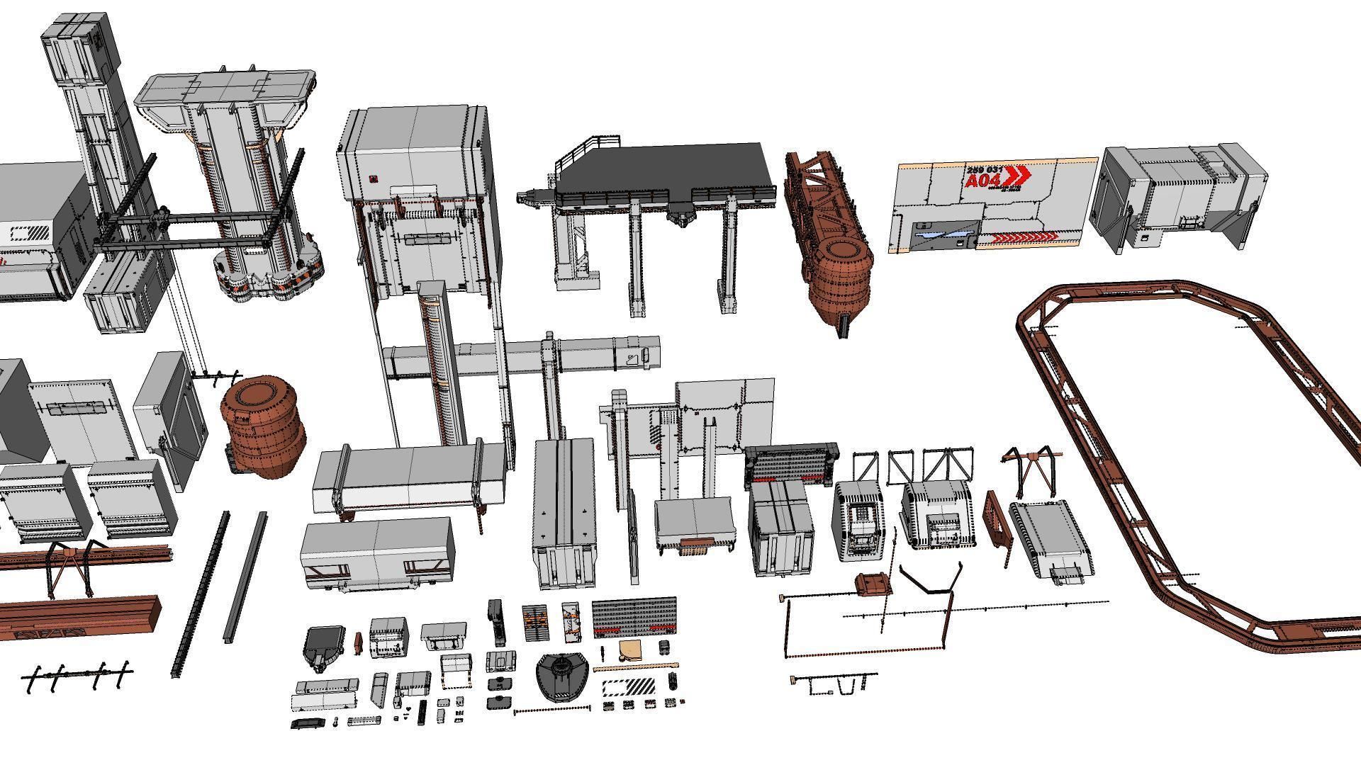 Sci-Fi architecture Elements collection 12 3D model_55