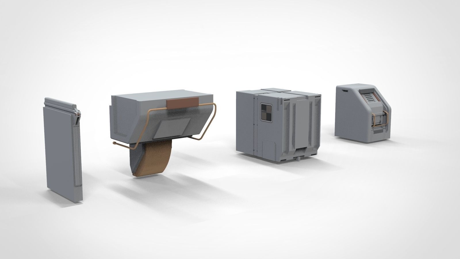 Sci-Fi architecture Elements collection 12 3D model_40