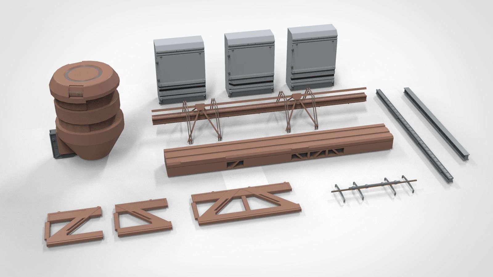 Sci-Fi architecture Elements collection 12 3D model_53