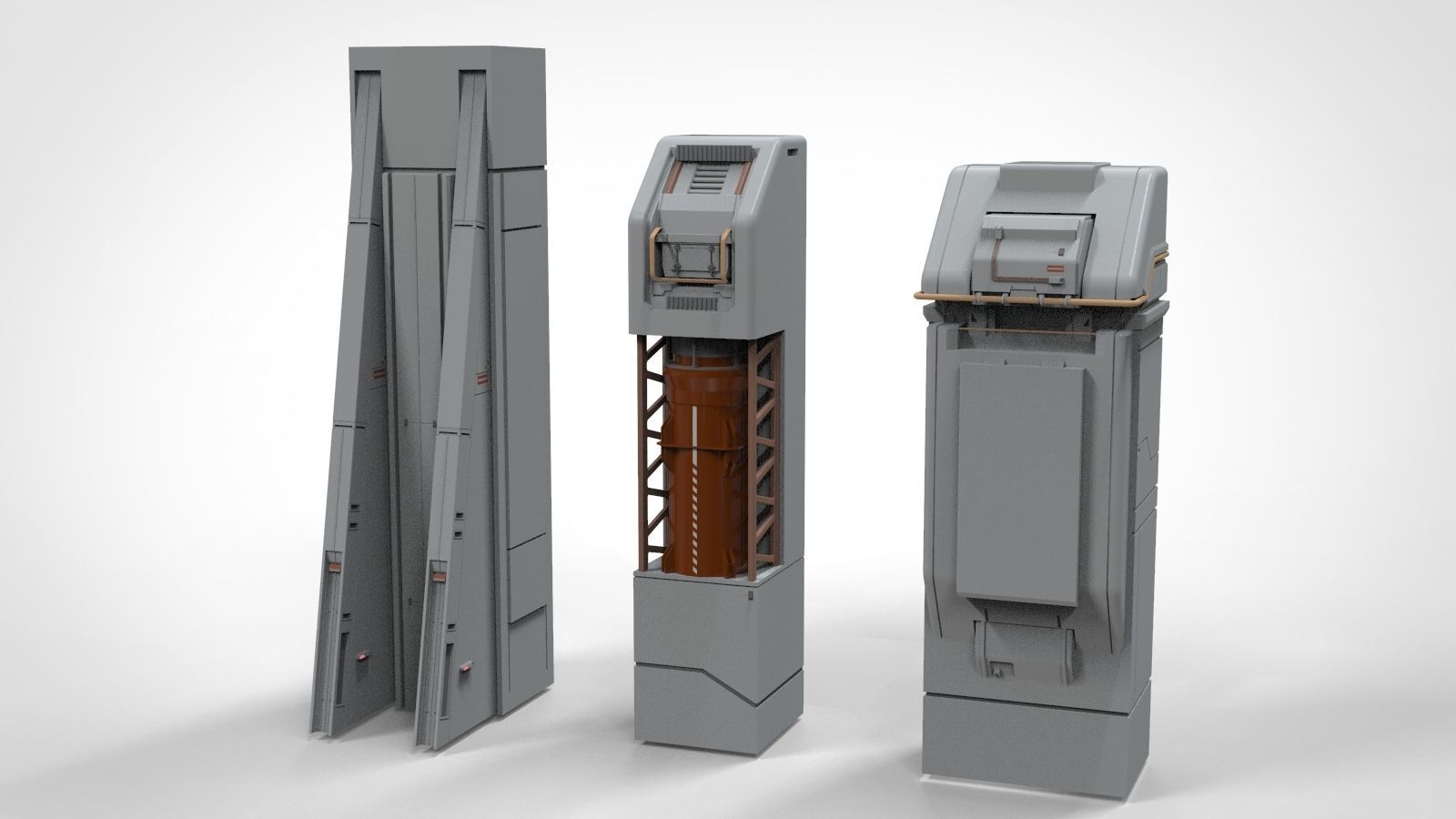 Sci-Fi architecture Elements collection 12 3D model_49