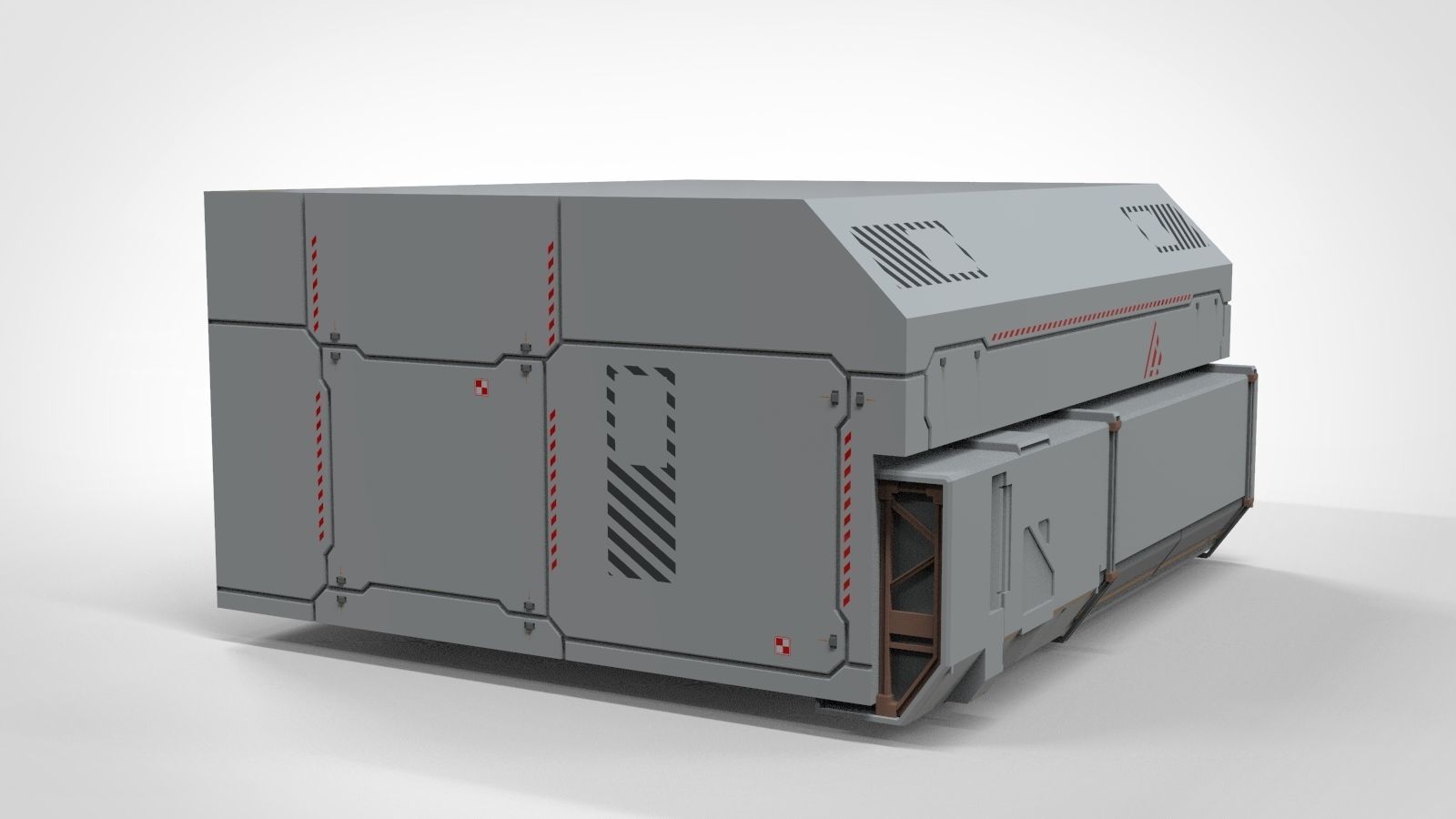 Sci-Fi architecture Elements collection 12 3D model_9