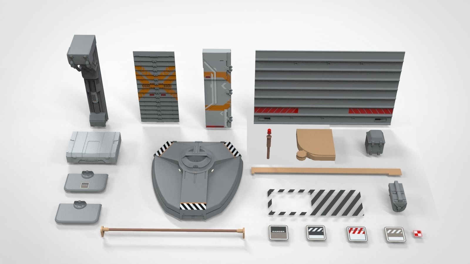 Sci-Fi architecture Elements collection 12 3D model_33