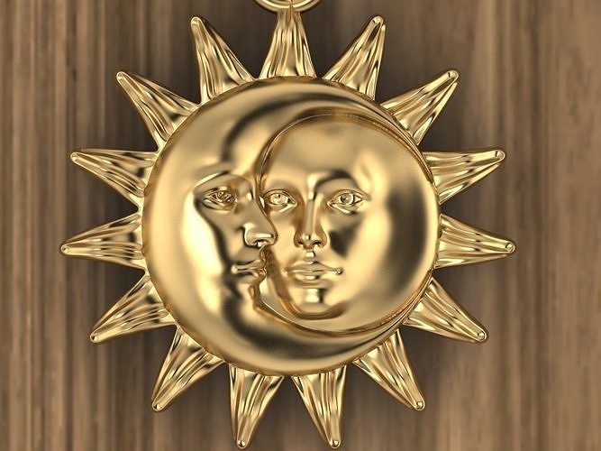 sun  necklace 3D print model