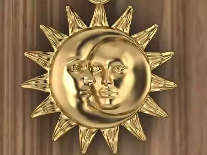sun  necklace 3D print model