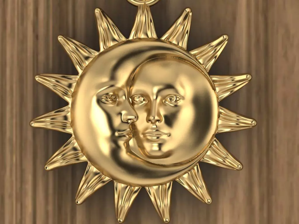 sun  necklace 3D print model_0