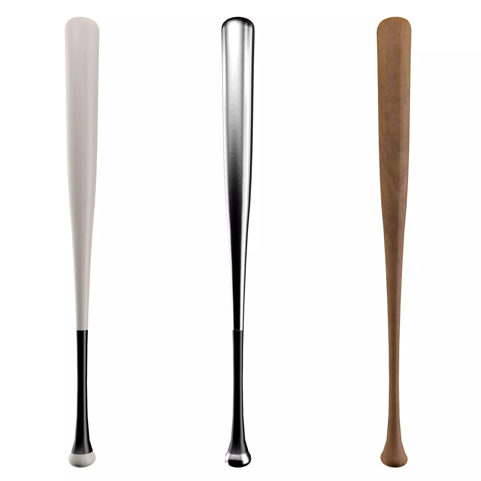 baseball bats Low-poly 3D model