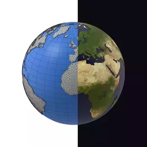 Earth detailed design graphic cartoon 3D model