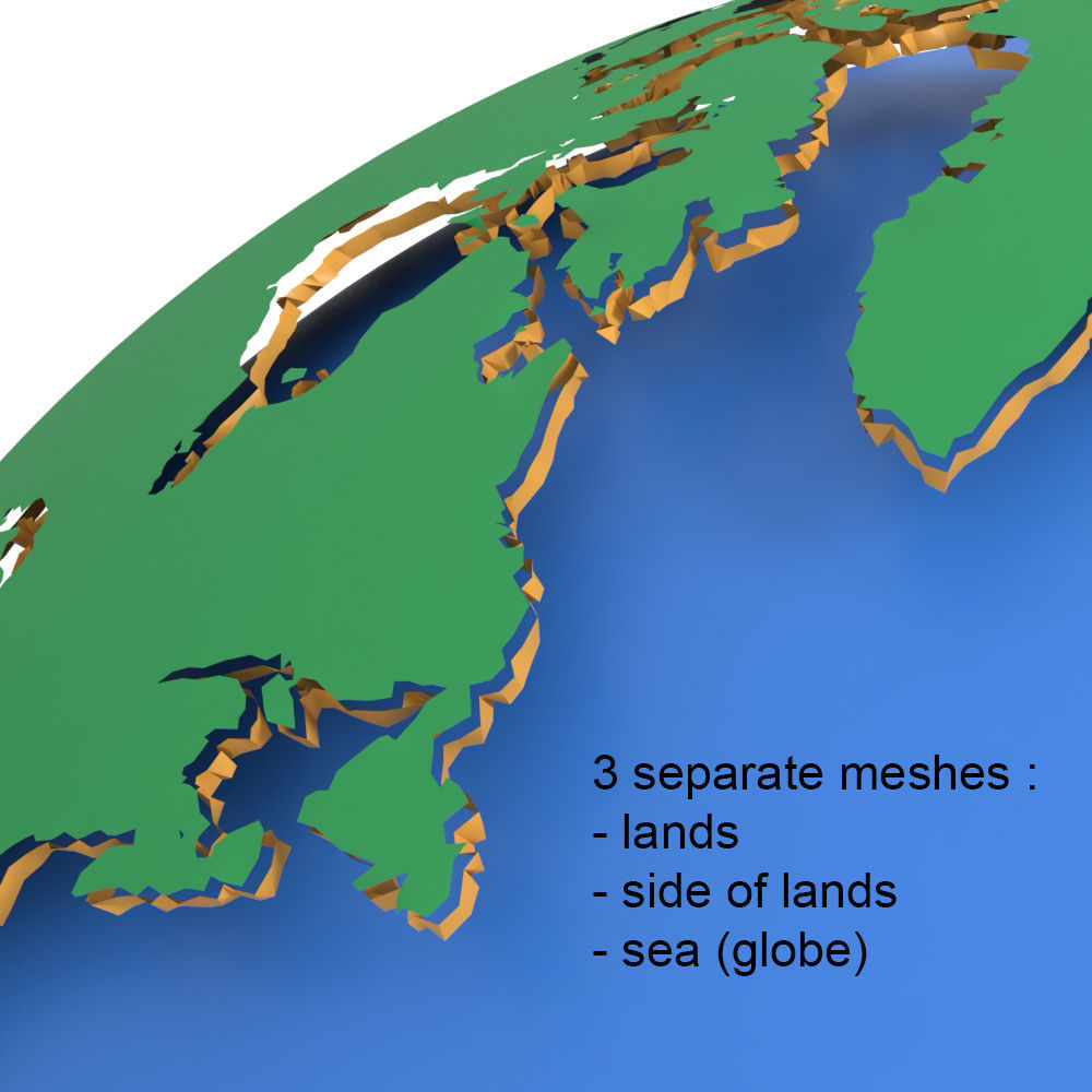 Earth detailed design graphic cartoon 3D model_17
