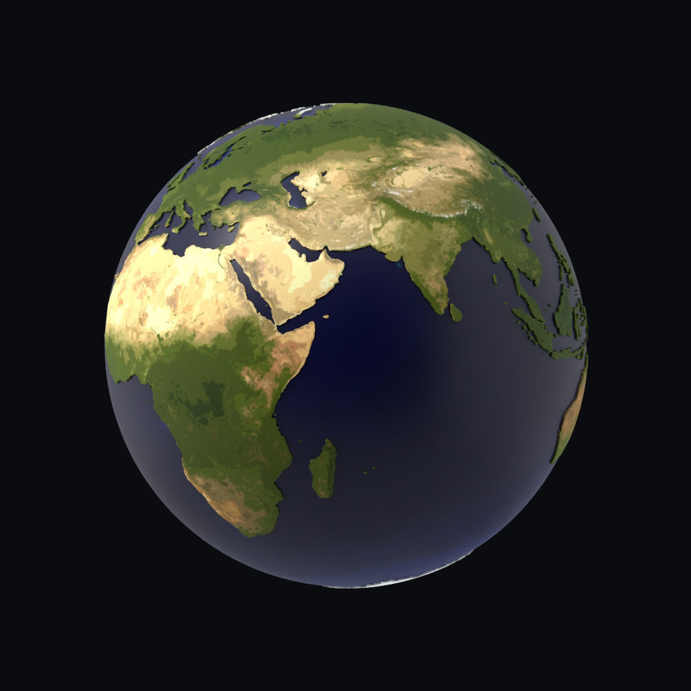 Earth detailed design graphic cartoon 3D model_3