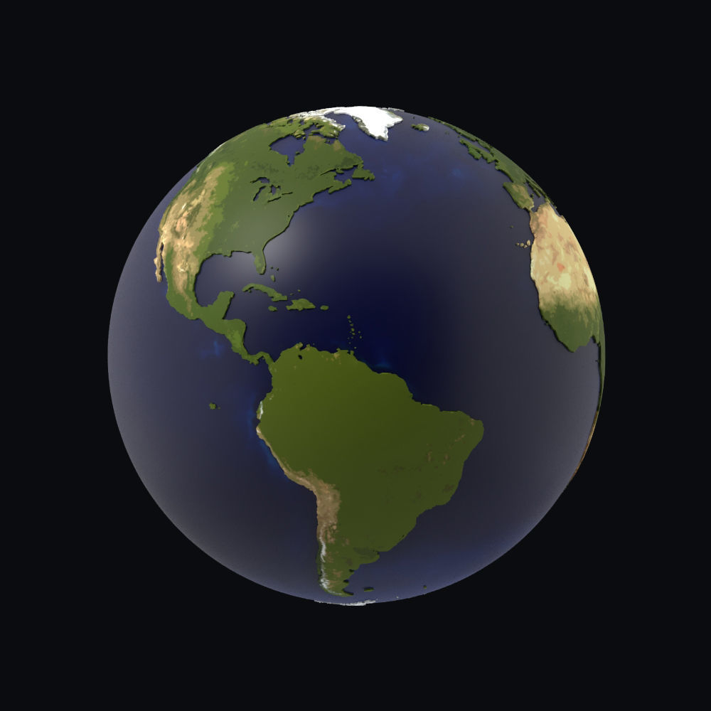 Earth detailed design graphic cartoon 3D model_5
