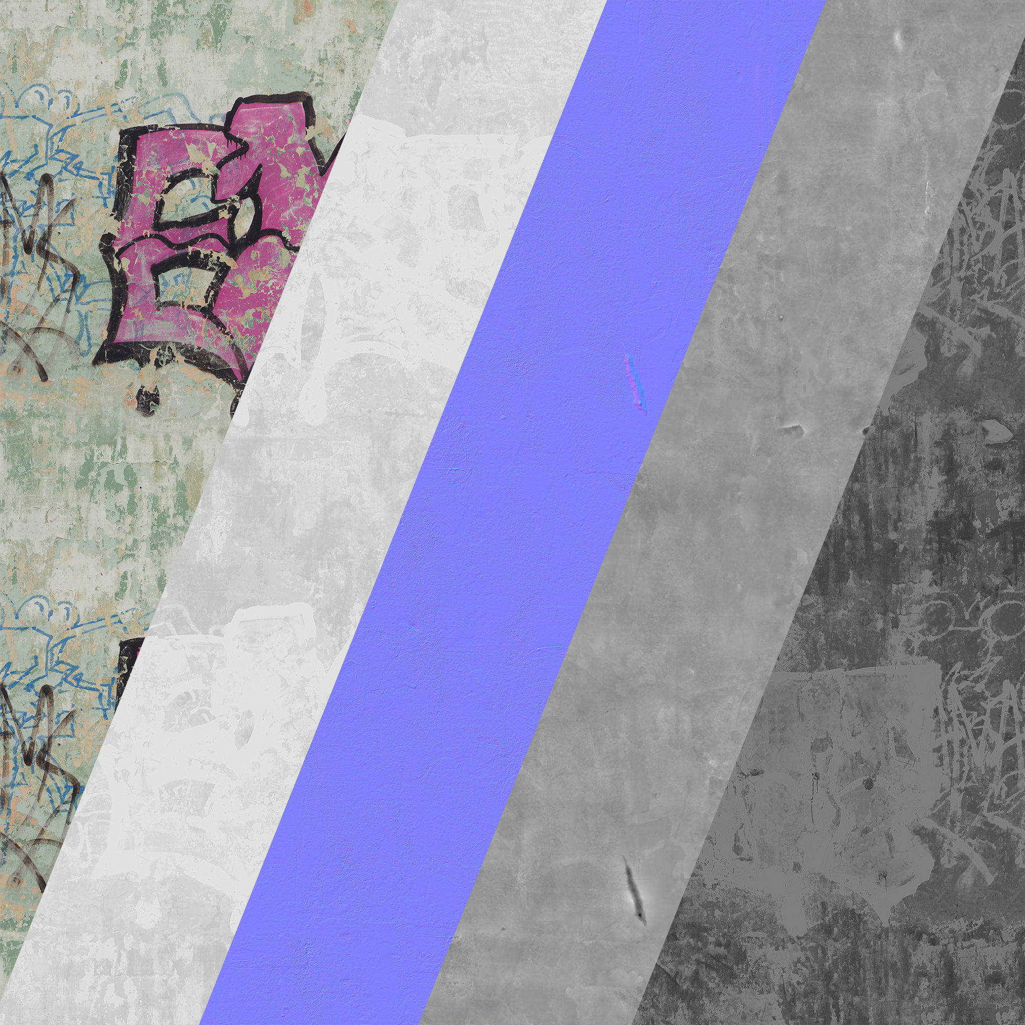 Ultra realistic Wall with Graffiti Scan 3D model_9