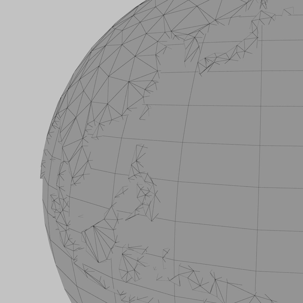 Earth low poly simple design game cartoon Low-poly 3D model_20