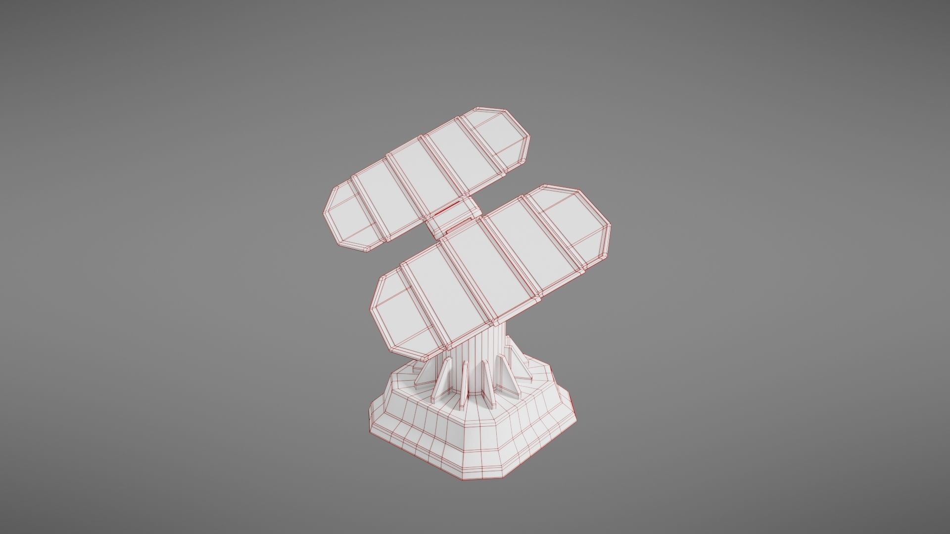 Scifi Solar Panel Low-poly 3D model_64
