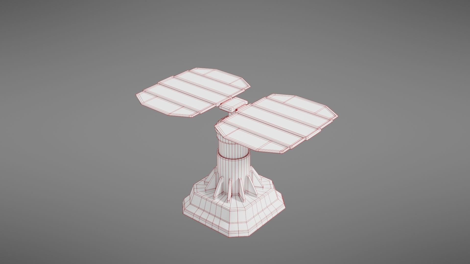 Scifi Solar Panel Low-poly 3D model_67