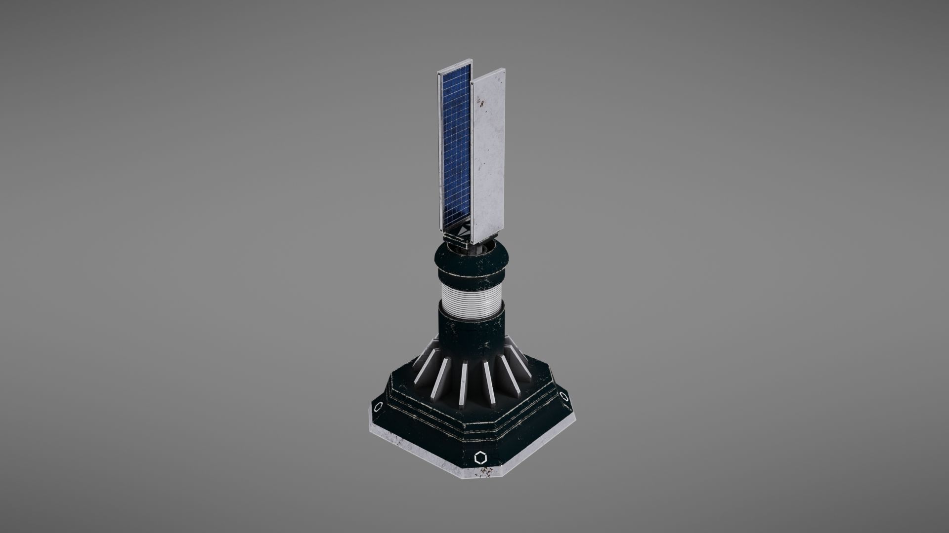 Scifi Solar Panel Low-poly 3D model_9