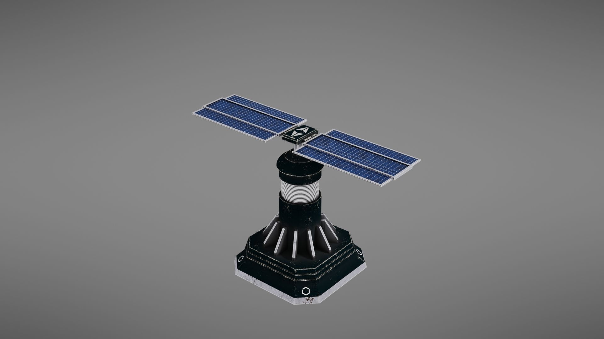 Scifi Solar Panel Low-poly 3D model_15