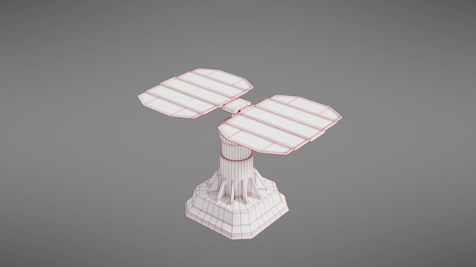 Scifi Solar Panel Low-poly 3D model_57