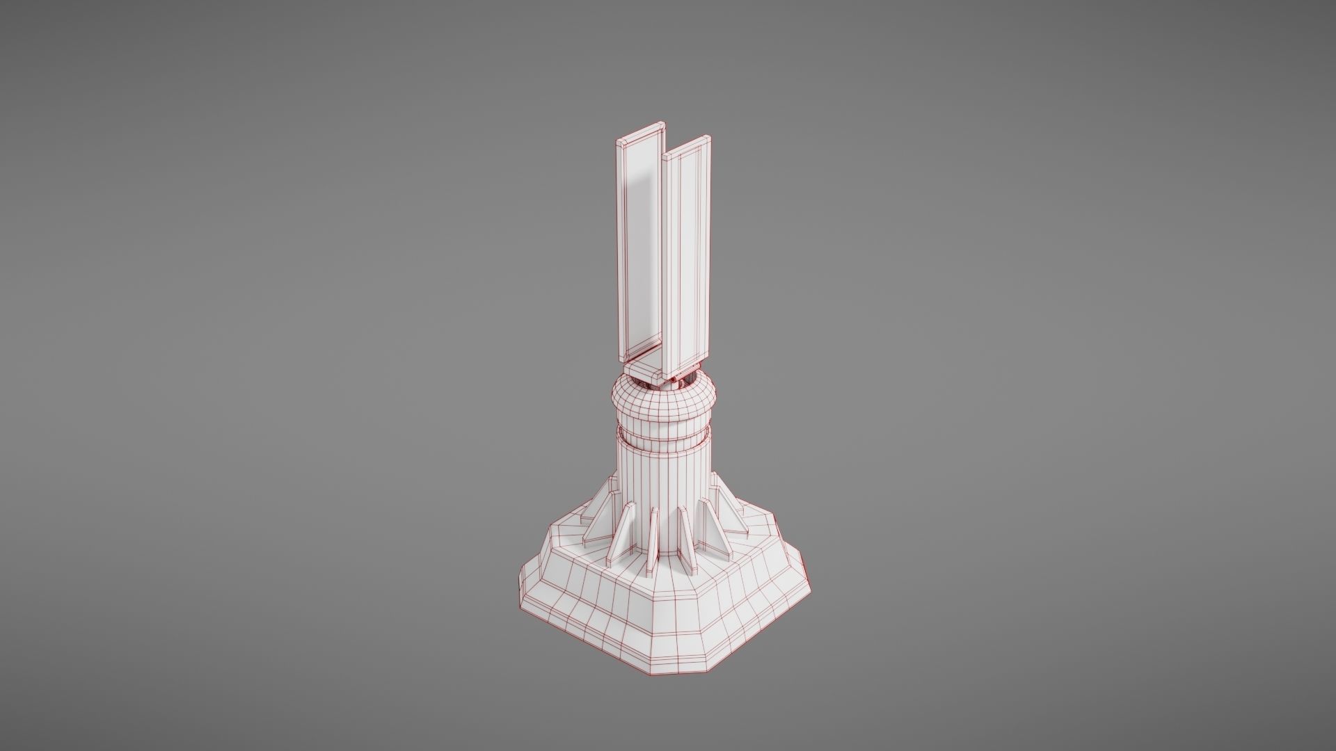 Scifi Solar Panel Low-poly 3D model_45