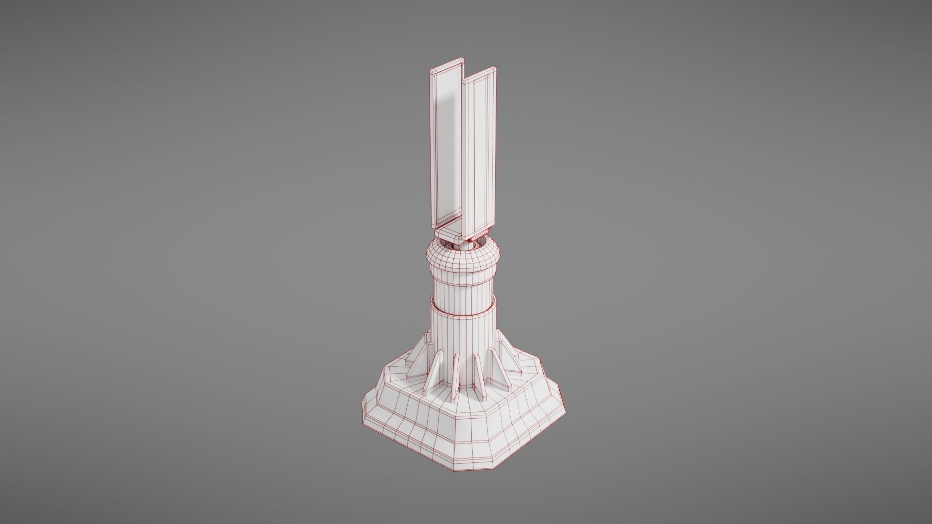 Scifi Solar Panel Low-poly 3D model_42