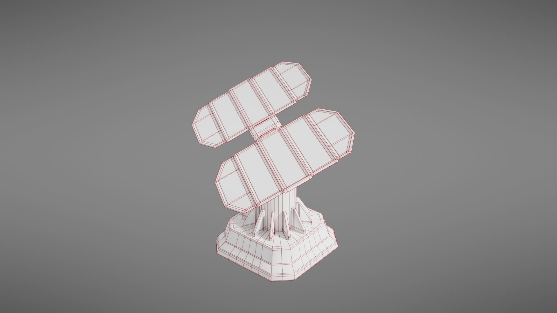 Scifi Solar Panel Low-poly 3D model_62