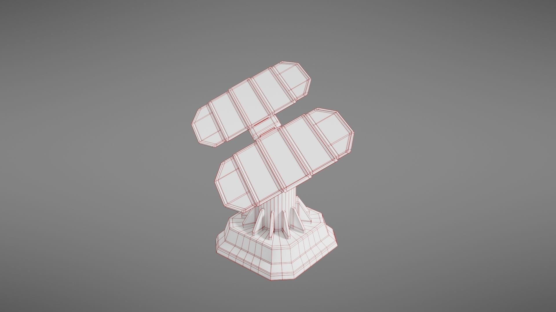 Scifi Solar Panel Low-poly 3D model_61