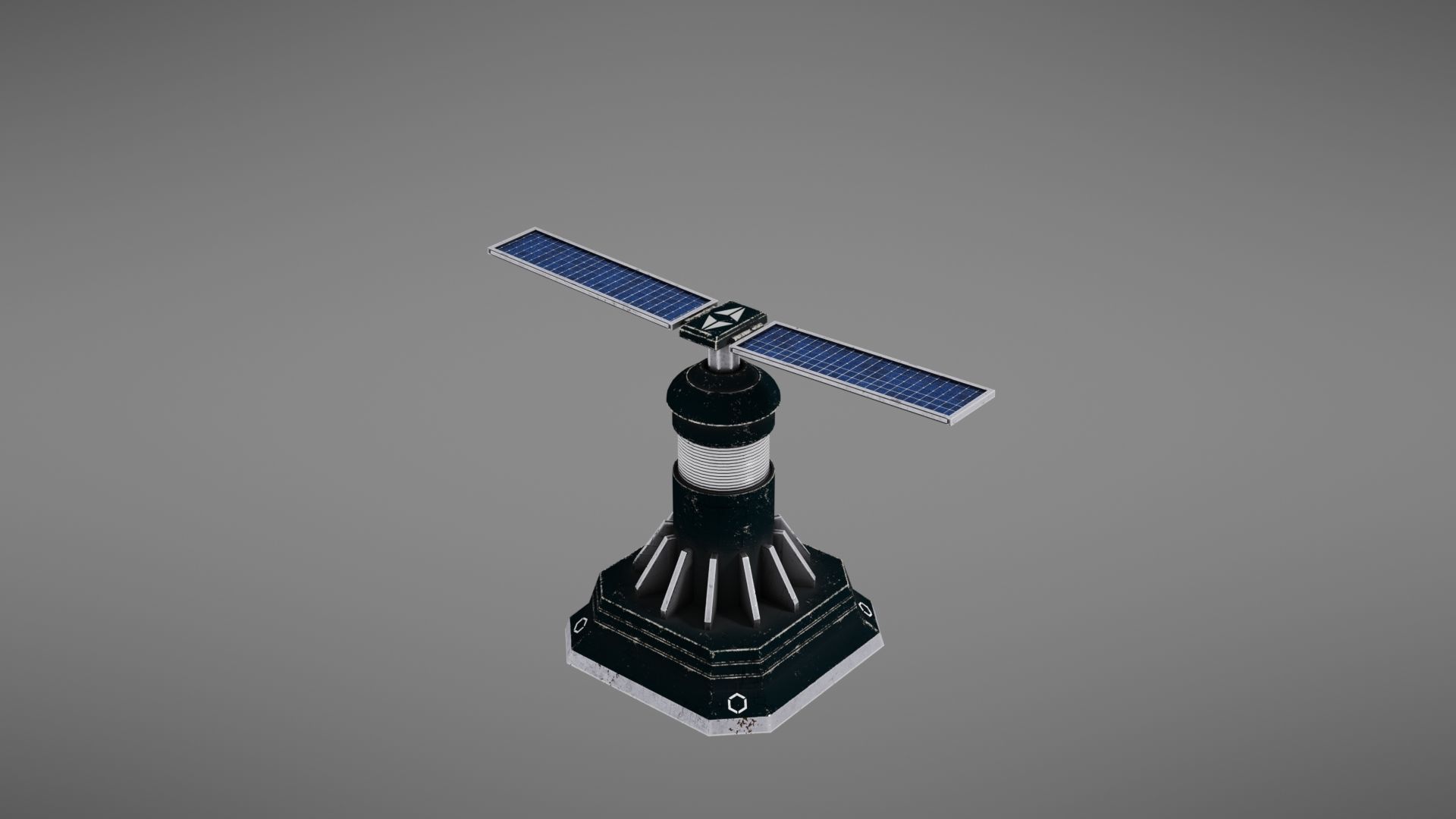 Scifi Solar Panel Low-poly 3D model_7